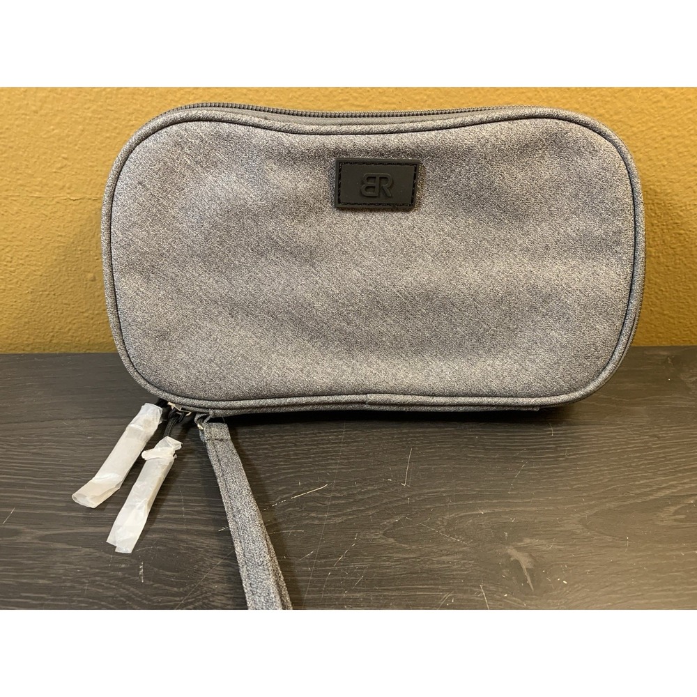 Bella Russo Gray Tech Case Zipper Wristlet Double Sided‎